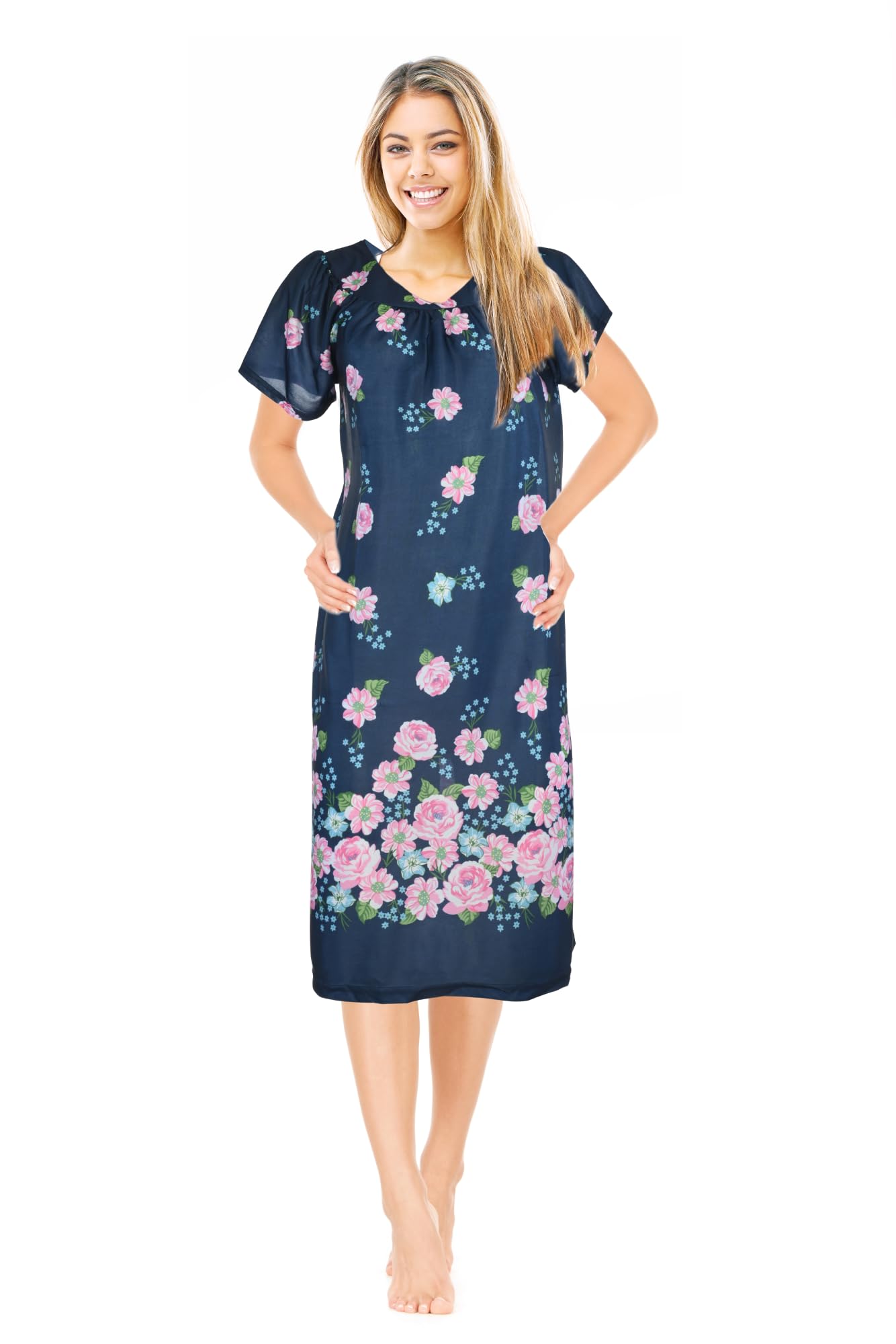 Plus Size Nightgowns for Women Soft Cotton Sleepwear Floral House
