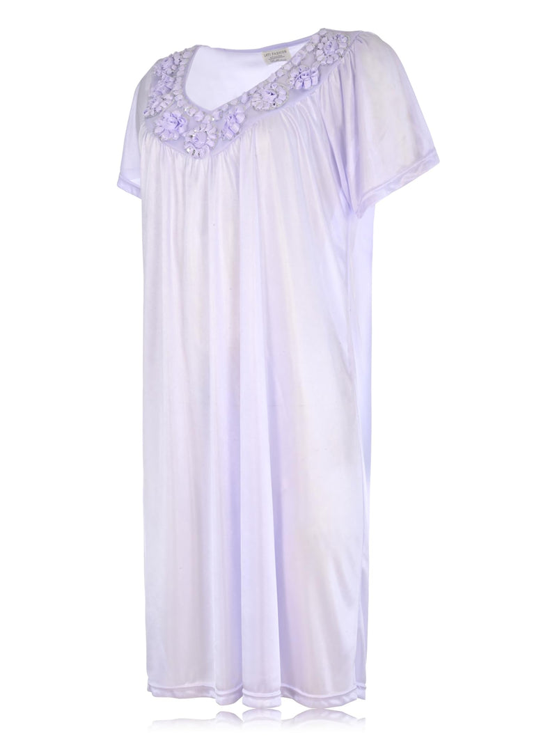 JEFFRICO Womens Short Sleeve Nightgowns Sleepwear Soft Pajama Dress Nightshirts