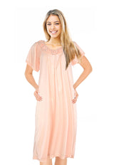 JEFFRICO Womens Short Sleeve Nightgowns Sleepwear Soft Pajama Dress Nightshirts