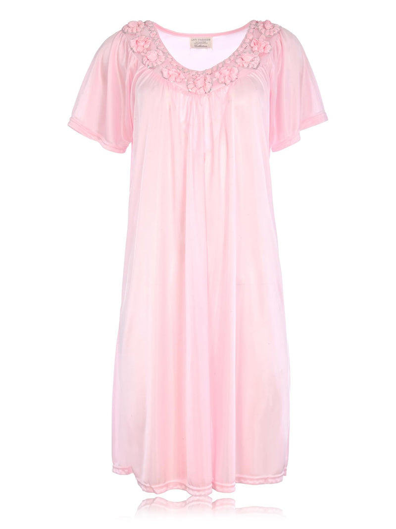 JEFFRICO Womens Short Sleeve Nightgowns Sleepwear Soft Pajama Dress Nightshirts