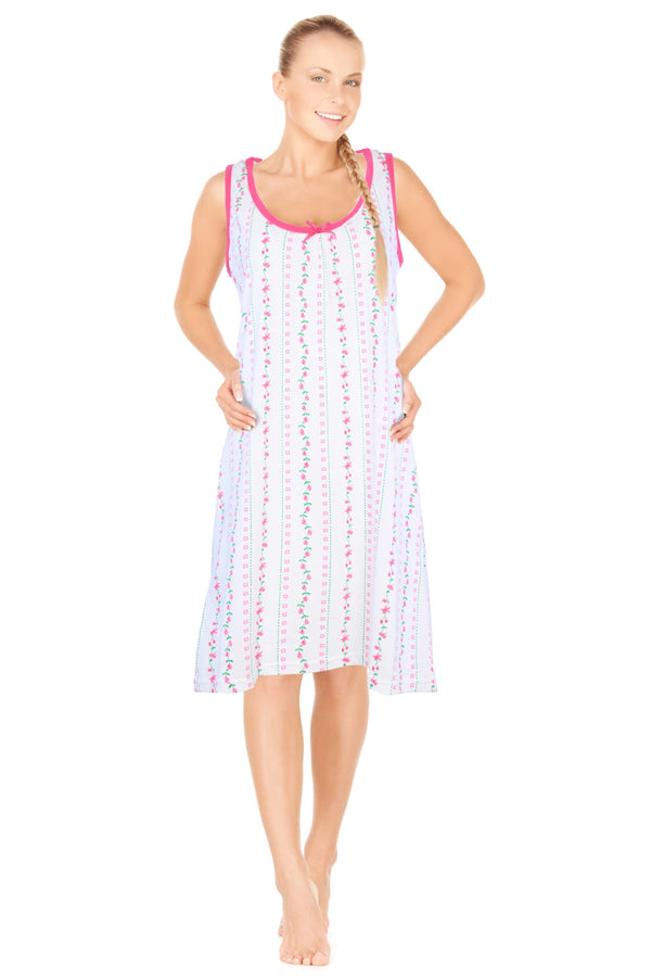 JEFFRICO Womens Sleeveless Nightgowns Sleepwear Soft Pajama Dress Nightshirts