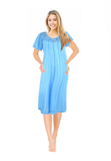 JEFFRICO Womens Short Sleeve Nightgowns Sleepwear Soft Pajama Dress Nightshirts