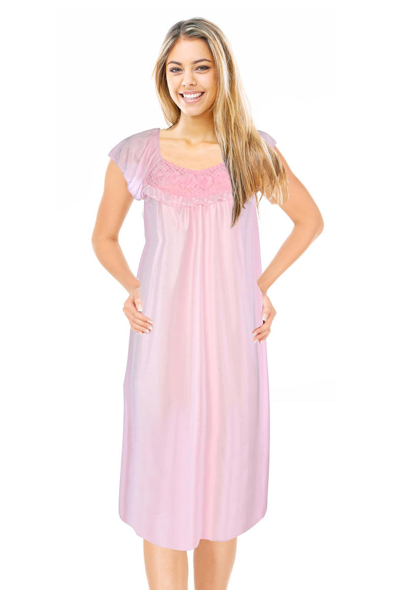 JEFFRICO Womens Short Sleeve Nightgowns Sleepwear Soft Pajama Dress Nightshirts