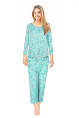 JEFFRICO Womens Pajamas For Women Long Sleeve Pajamas Set Sleepwear Soft Pajamas