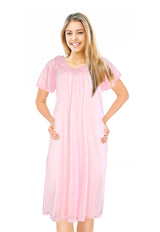 JEFFRICO Womens Short Sleeve Nightgowns Sleepwear Soft Pajama Dress Nightshirts