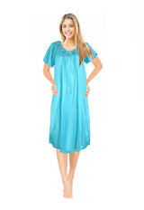 JEFFRICO Womens Short Sleeve Nightgowns Sleepwear Soft Pajama Dress Nightshirts