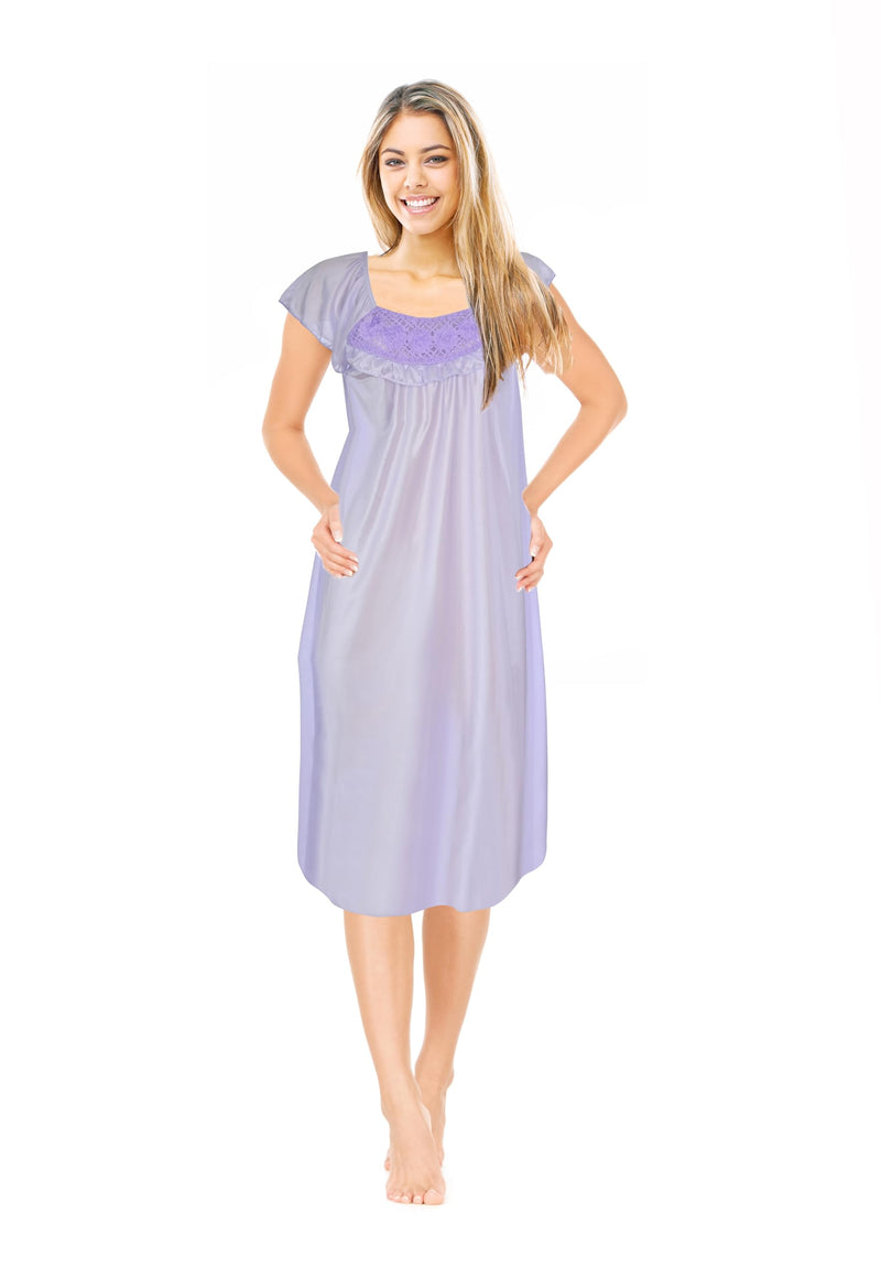 JEFFRICO Womens Short Sleeve Nightgowns Sleepwear Soft Pajama Dress Nightshirts