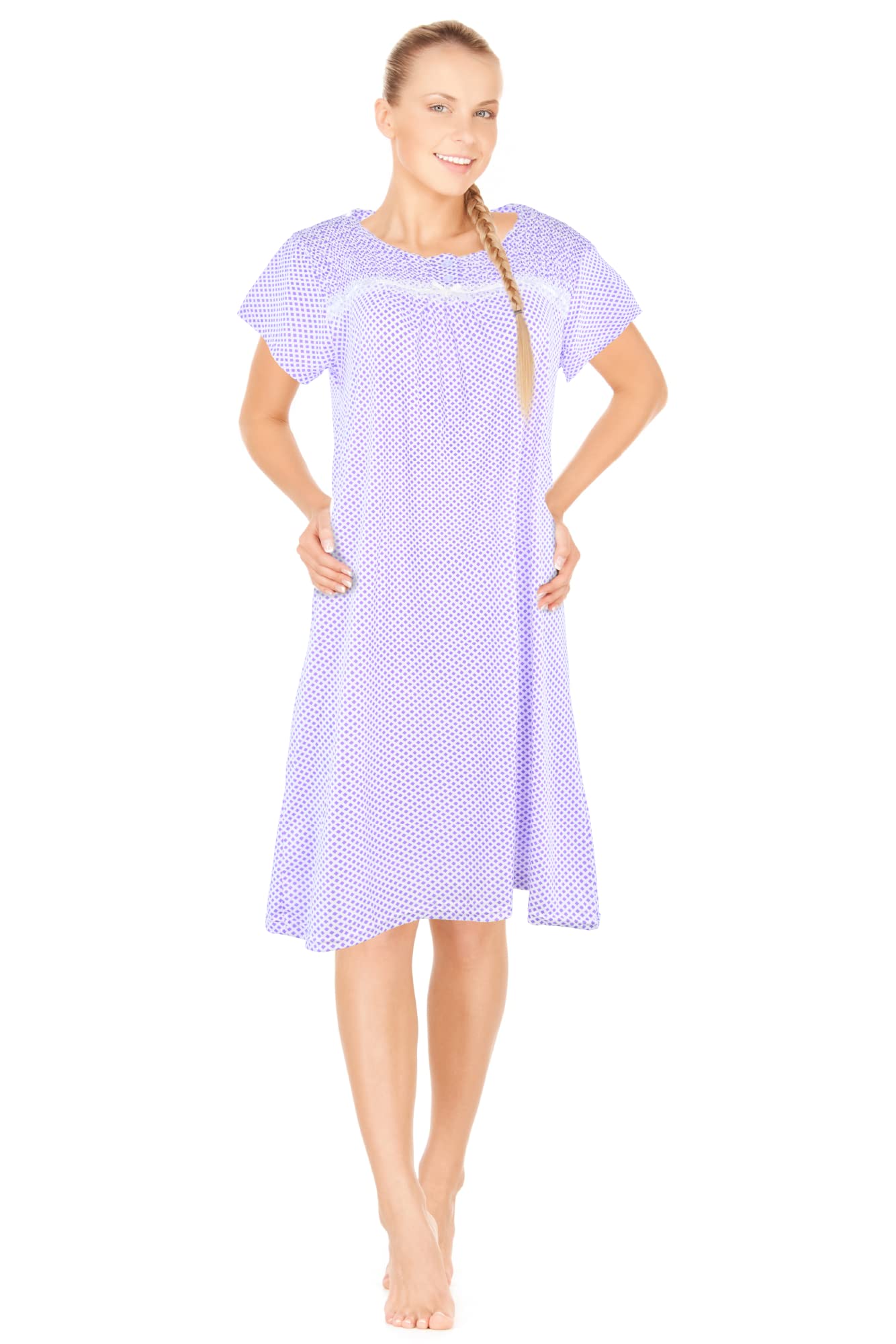 JEFFRICO Womens Nightgowns Sleepwear Soft Pajama Dress Nightshirts