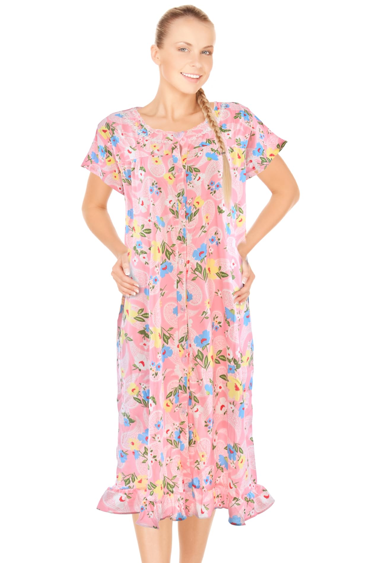 JEFFRICO Womens Nightgowns Sleepwear Soft Pajama Dress Nightshirts