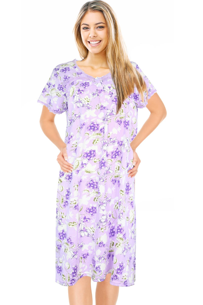 JEFFRICO Womens Nightgowns Sleepwear Soft Pajama Dress Nightshirts