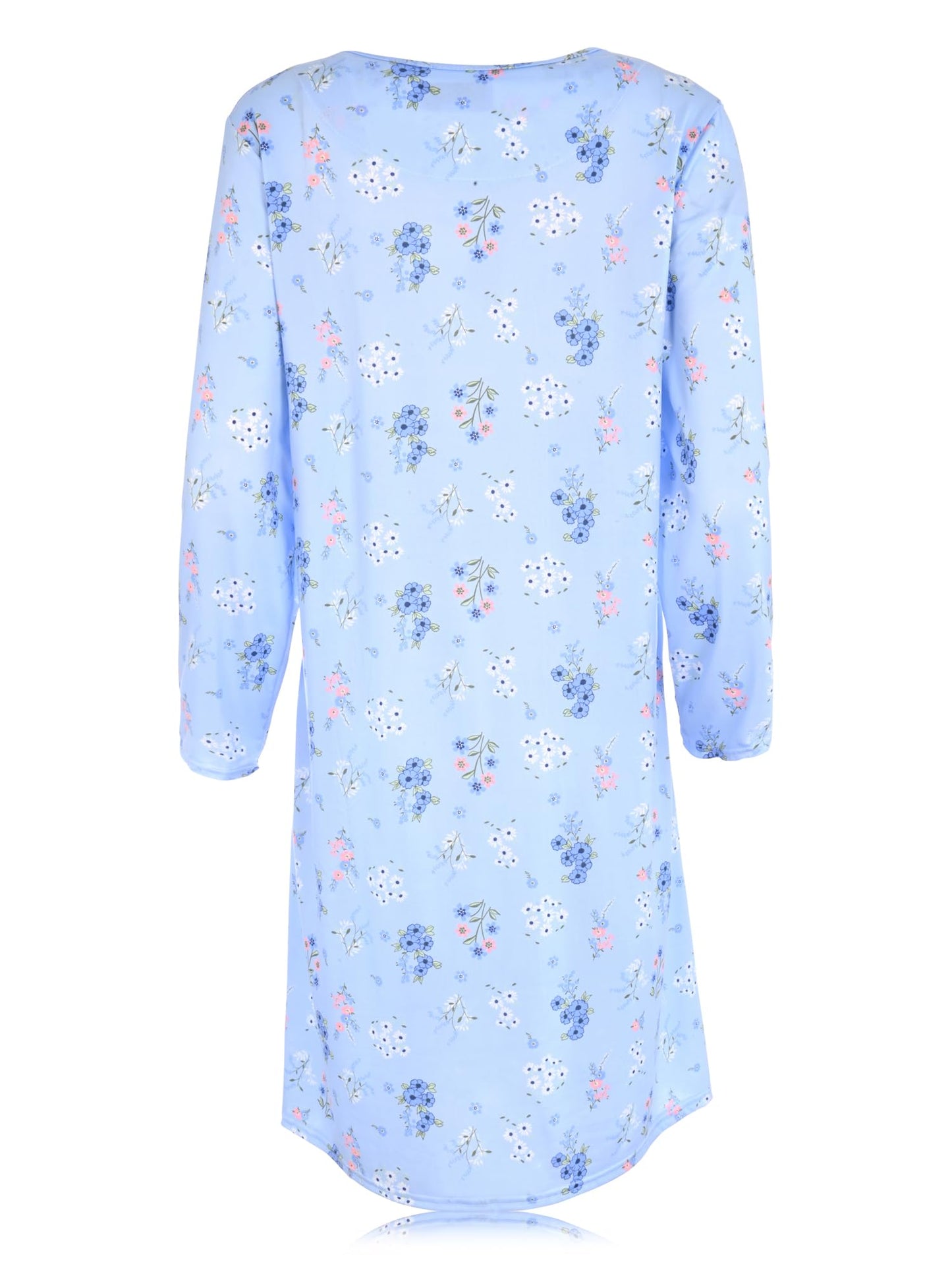 JEFFRICO Womens Long Sleeve Nightgowns Sleepwear Soft Pajama Dress Nightshirts