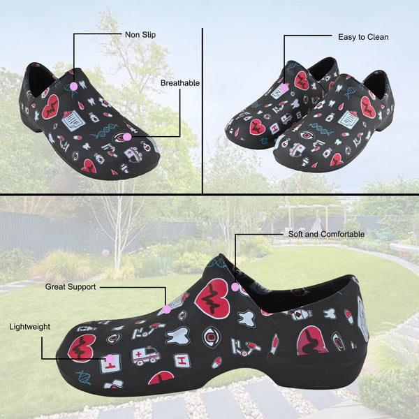 JEFFRICO Womens Clogs Breathable Clogs Shoes For Women Garden Shoes