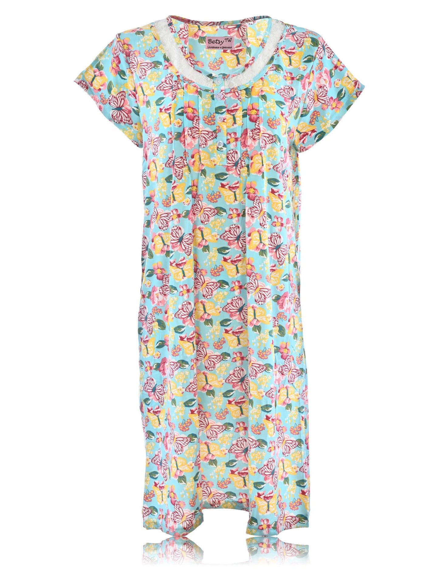 JEFFRICO Womens Nightgowns Sleepwear Soft Pajama Dress Nightshirts