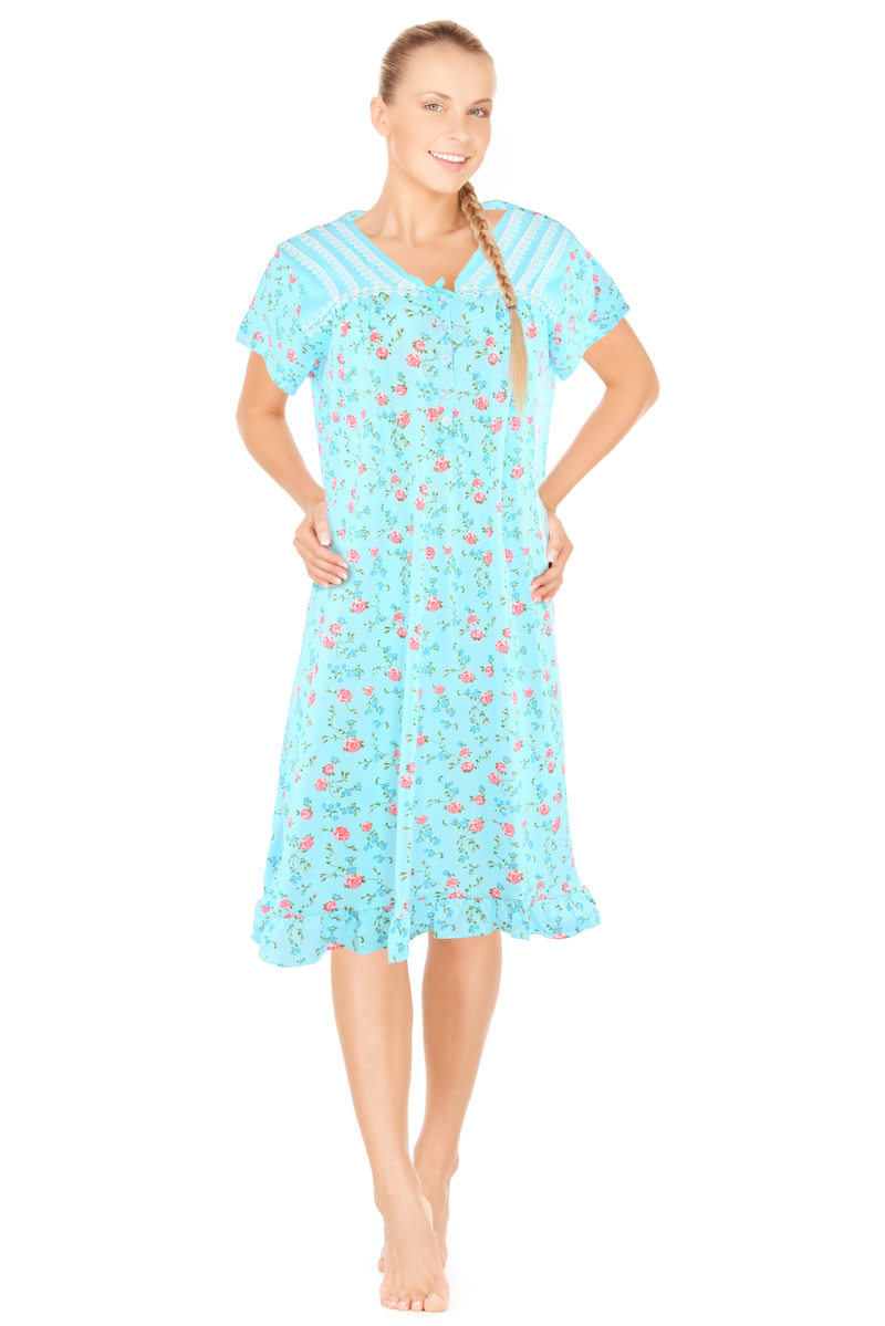 JEFFRICO Womens Nightgowns Sleepwear Soft Pajama Dress Nightshirts