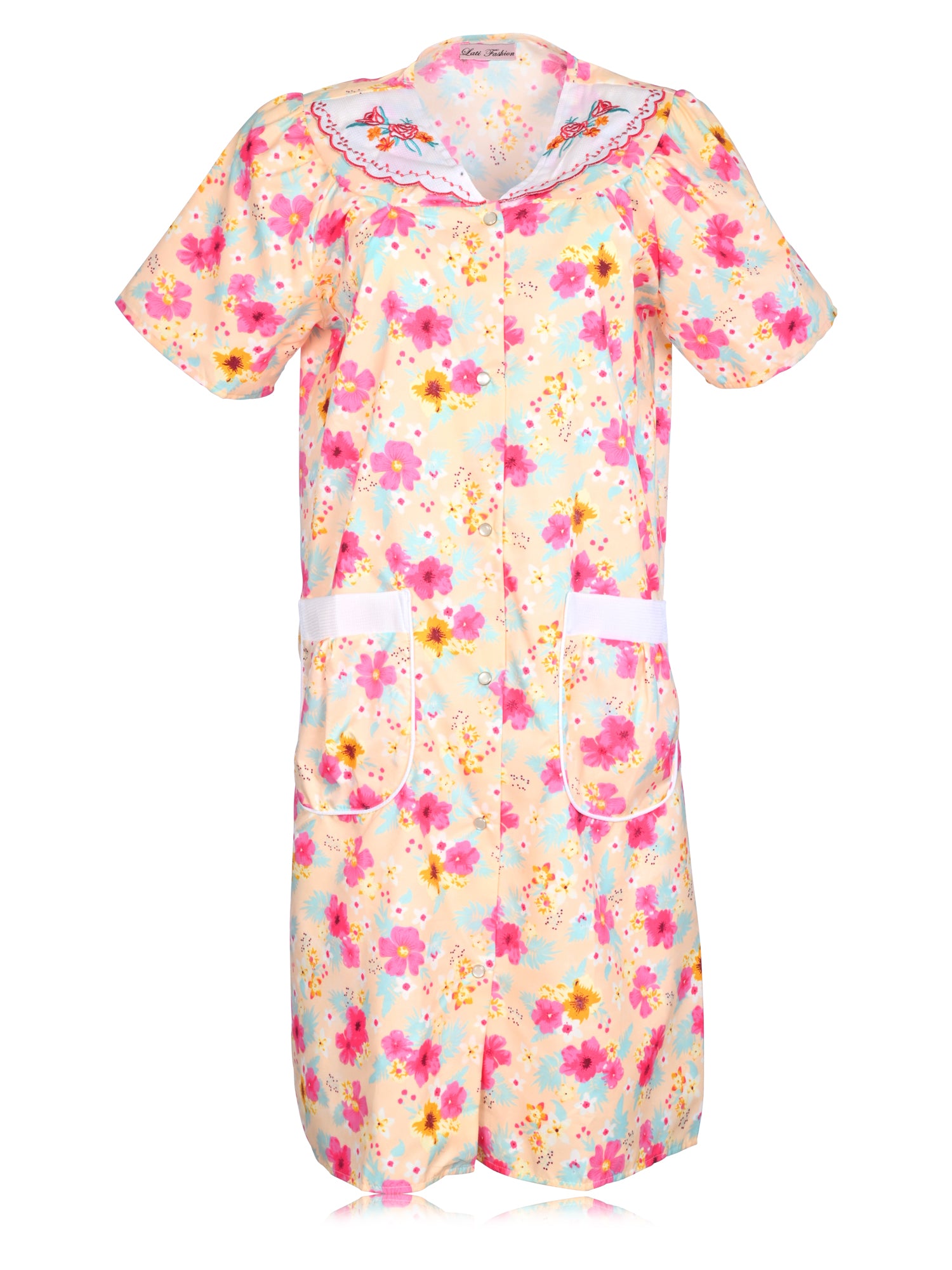 Cotton house clearance dress snap front