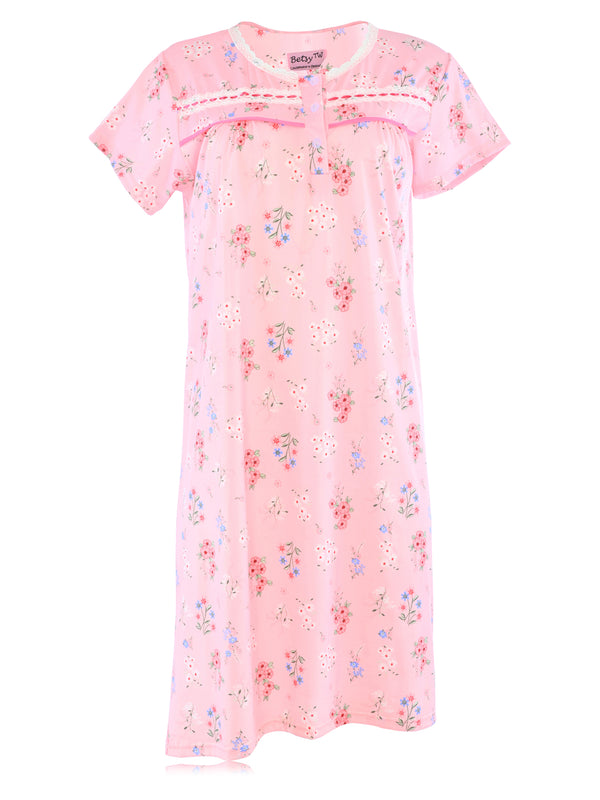 JEFFRICO Womens Nightgowns Sleepwear Soft Pajama Dress Nightshirts